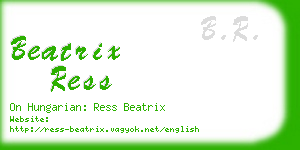 beatrix ress business card